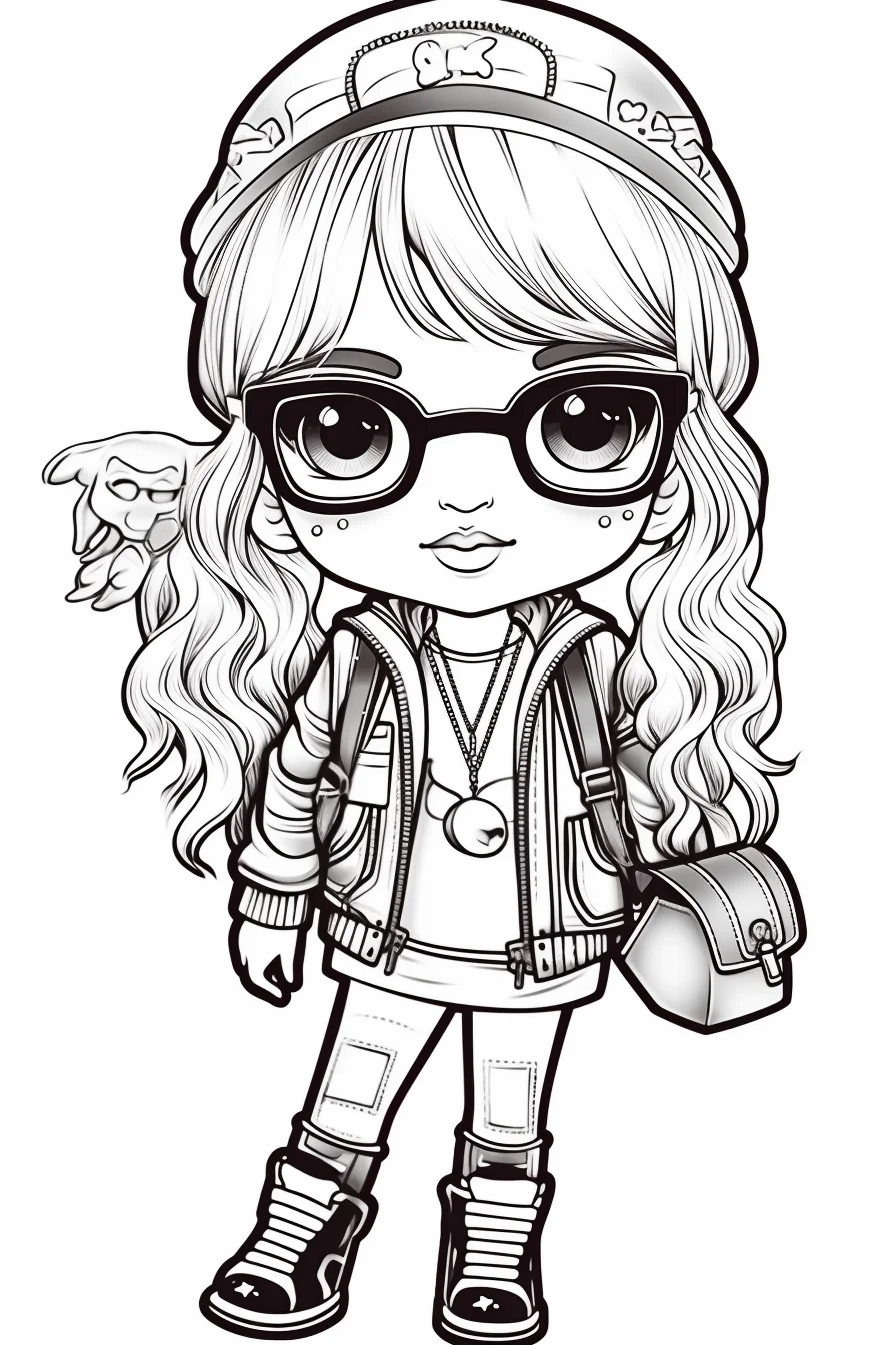 free printable lol omg doll coloring pages