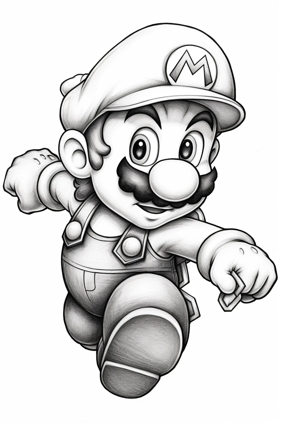 free printable mario characters coloring pages