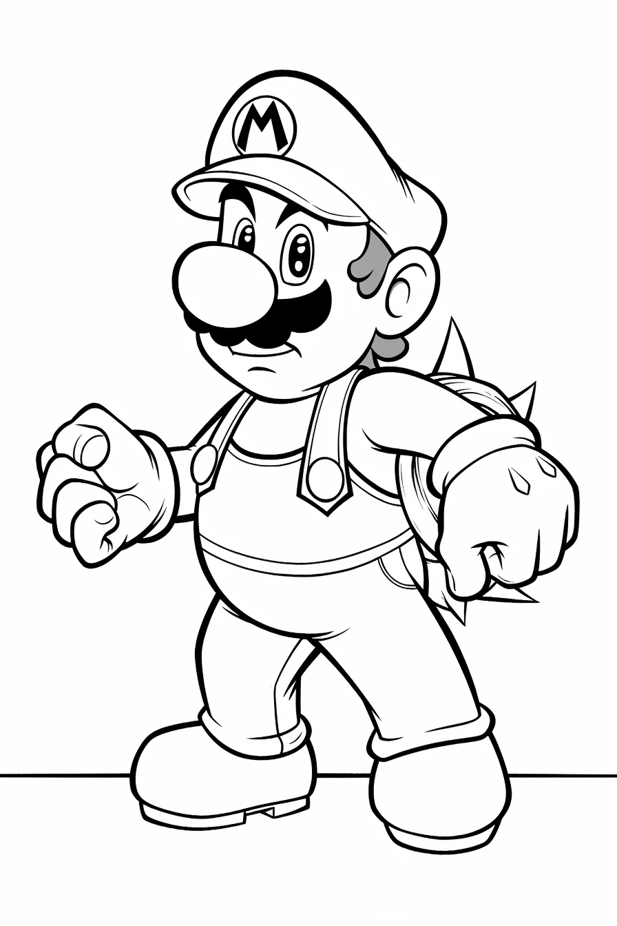 free printable paper mario coloring pages