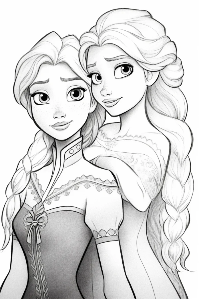 frozen disney princess coloring pages printable