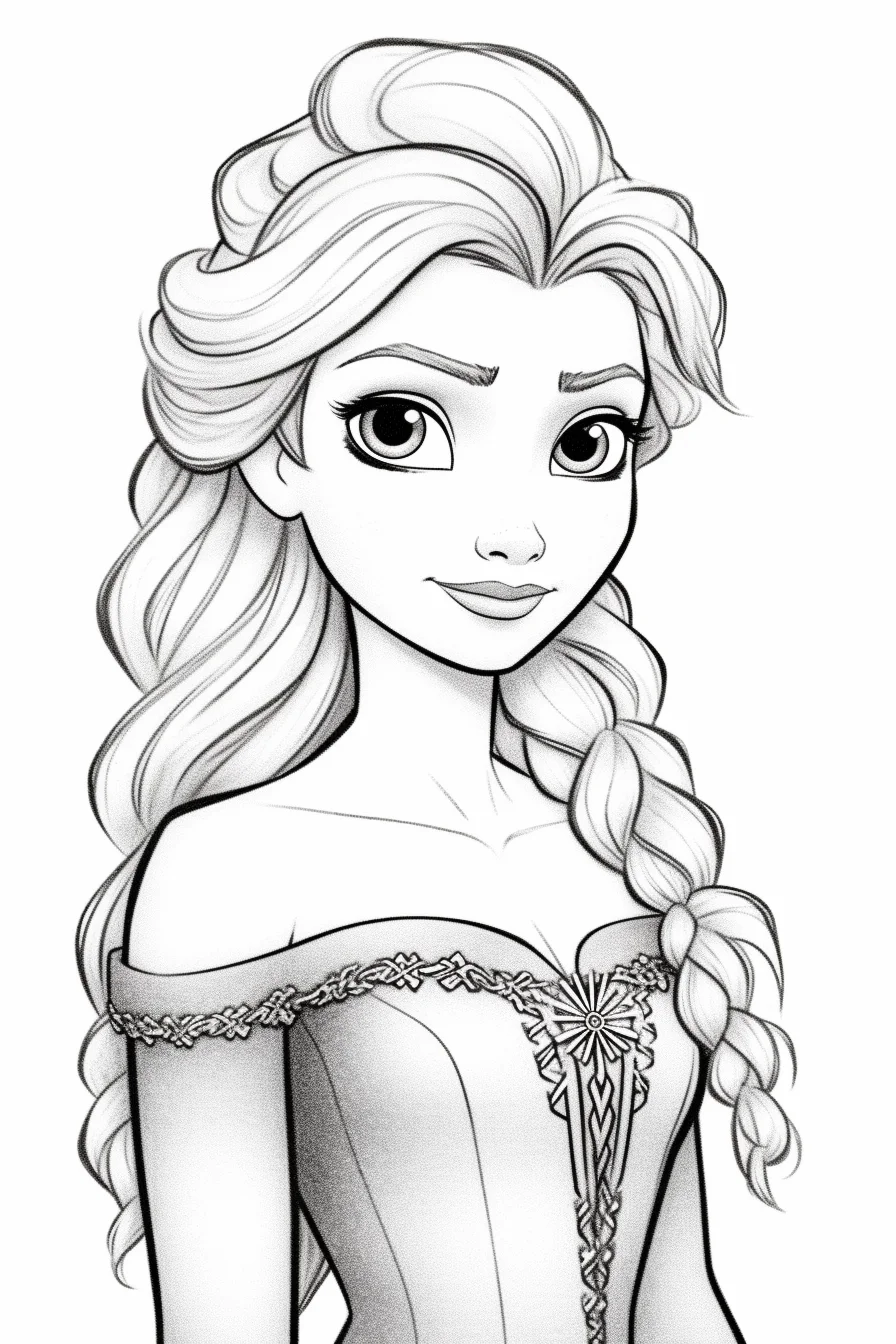 frozen disney princess coloring pages