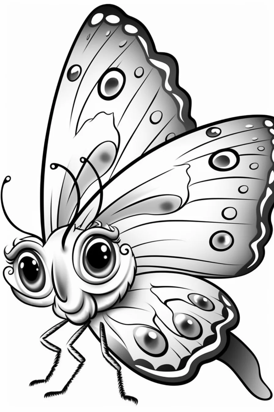 girl cute butterfly coloring pages