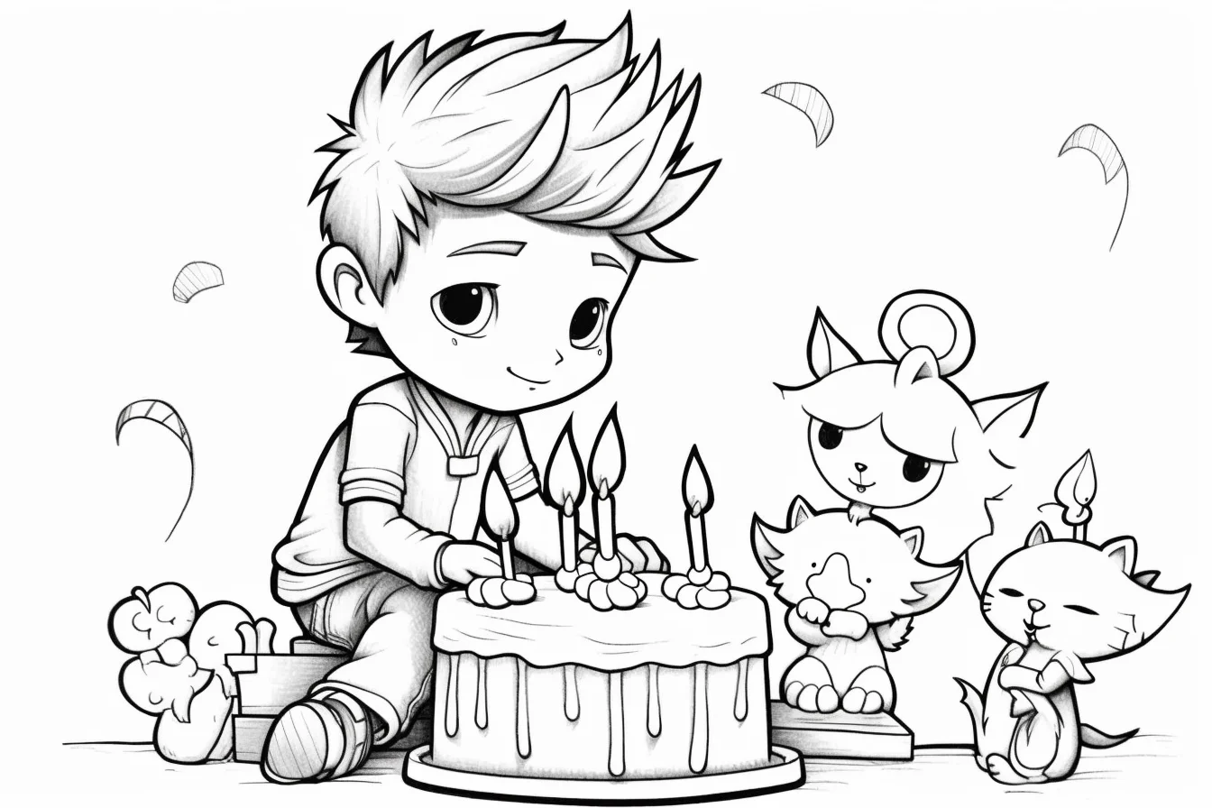 happy birthday coloring sheets for kids