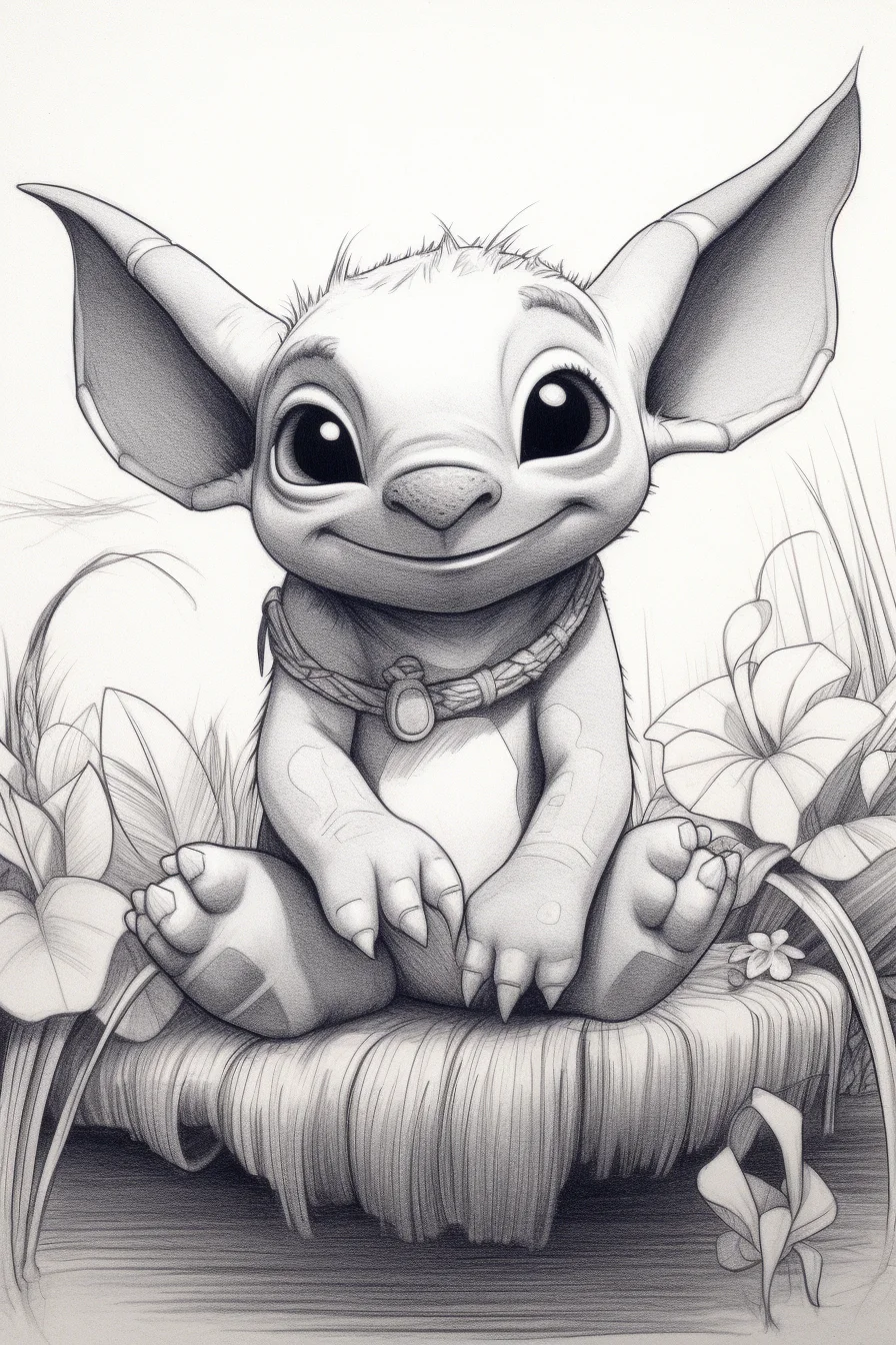 lilo and stitch cute disney coloring pages