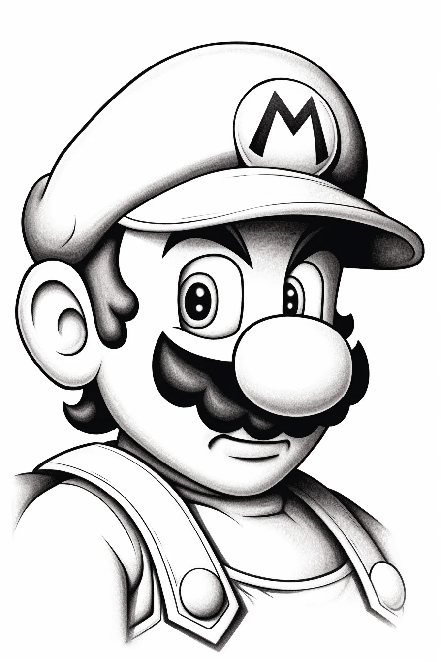 mario coloring pages printable free