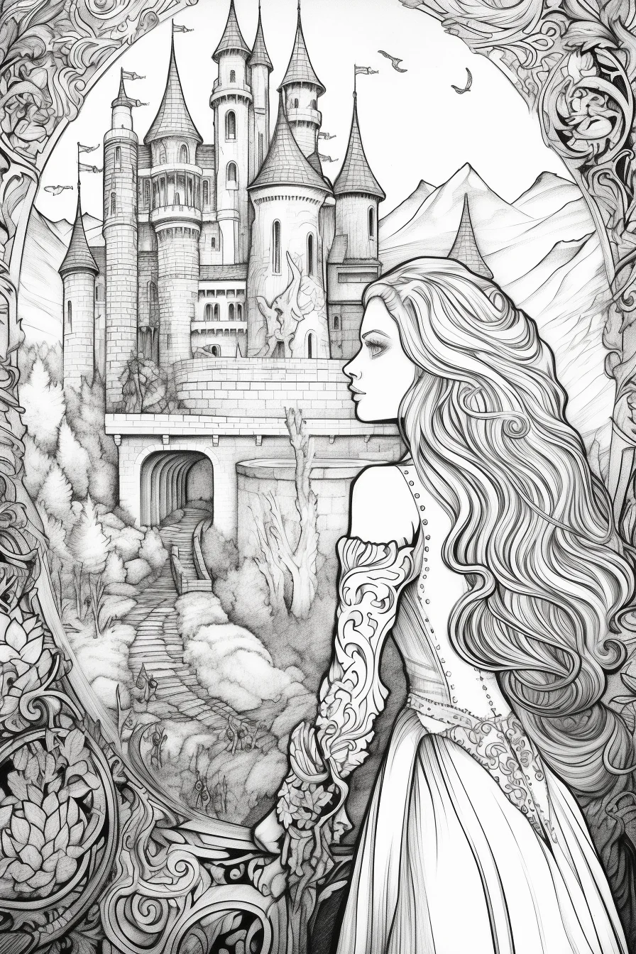 preschool fairy tale coloring pages