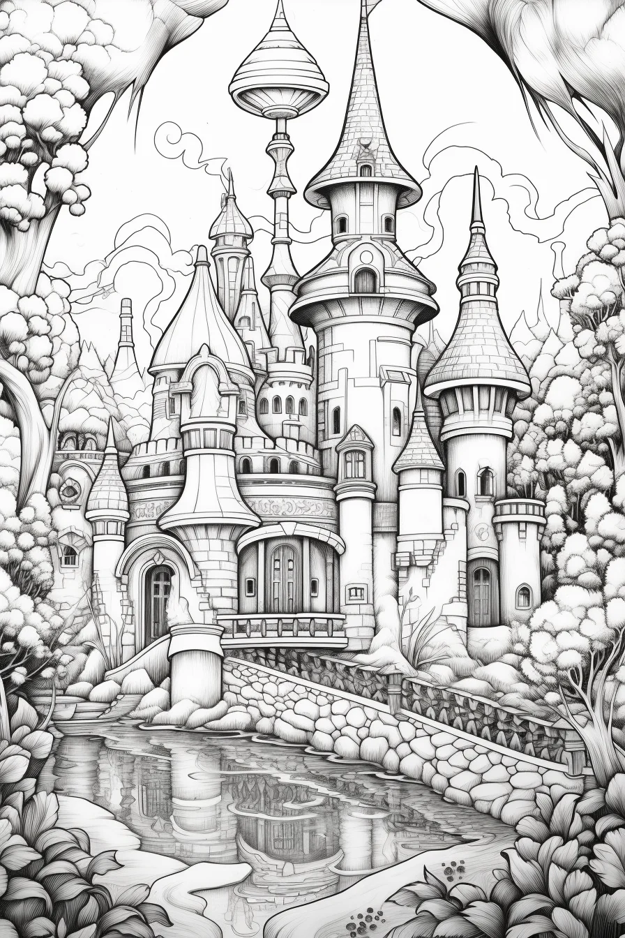 preschool printable fairy tale coloring pages