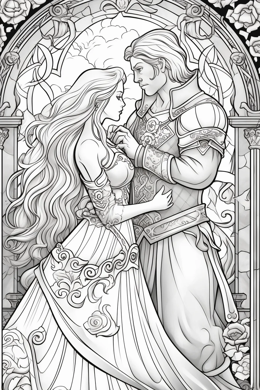 princess fairytale coloring pages printable