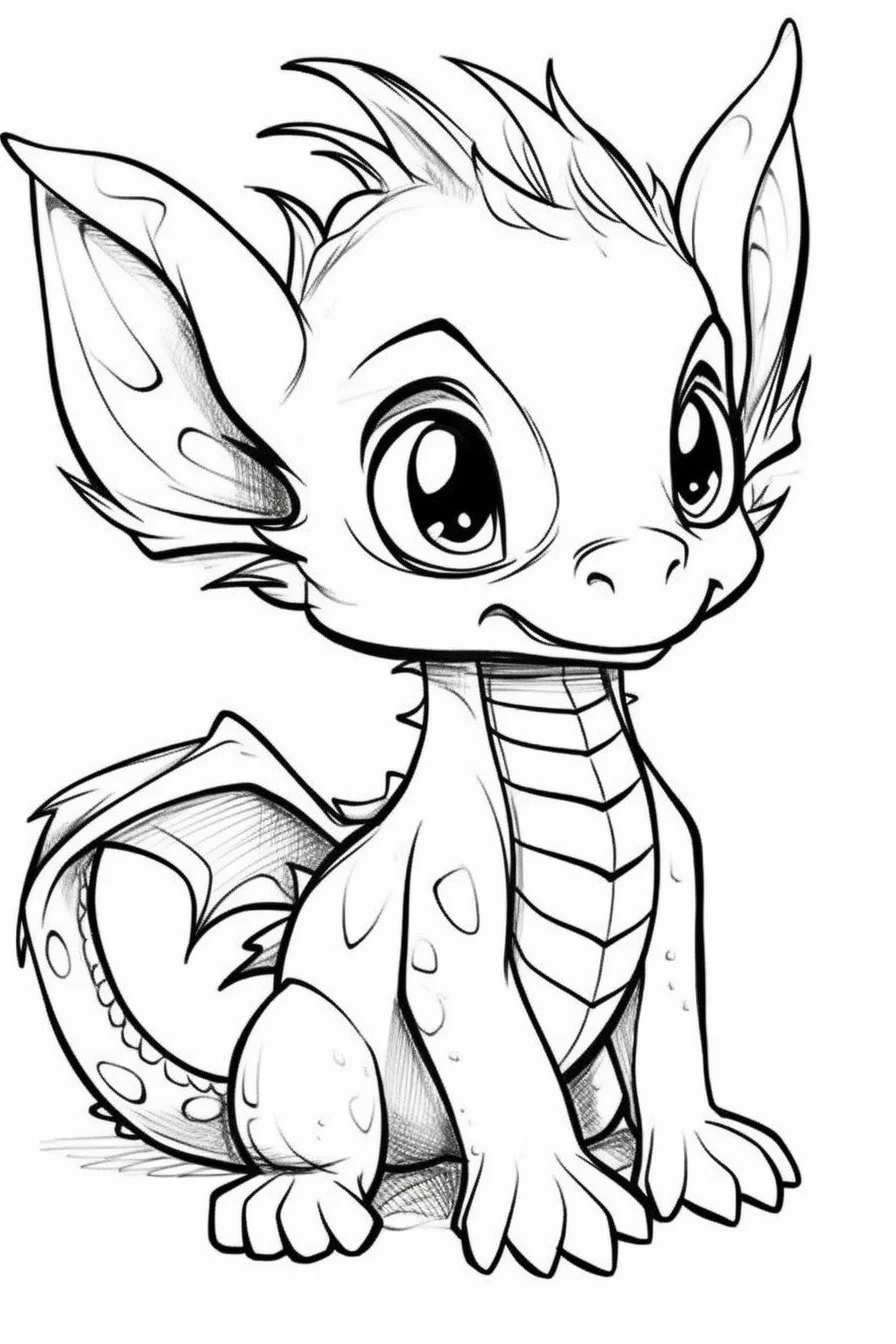 printable baby dragon coloring pages