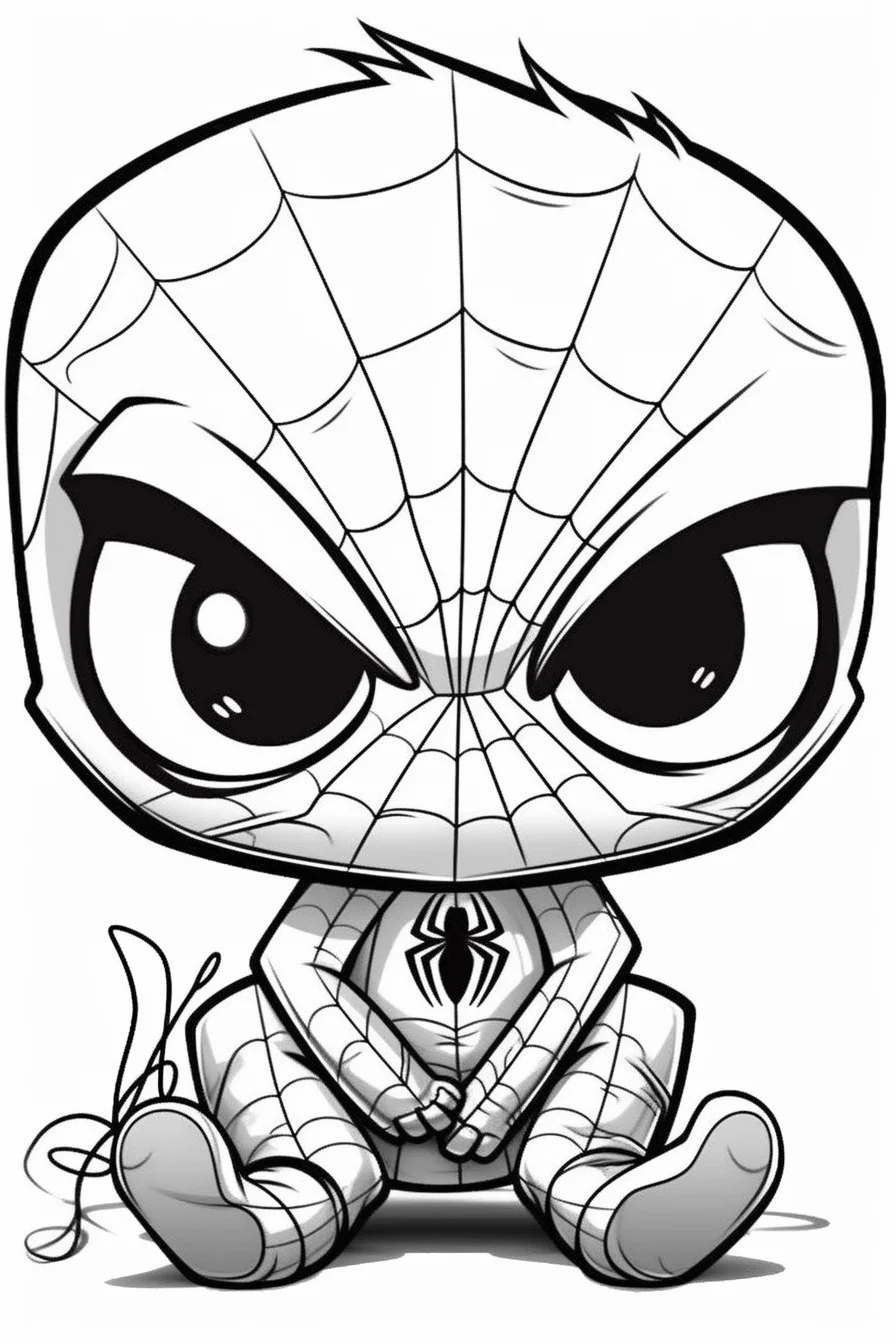 printable cute spiderman coloring pages