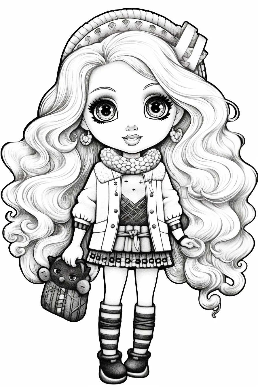 printable omg fashion lol omg doll coloring pages