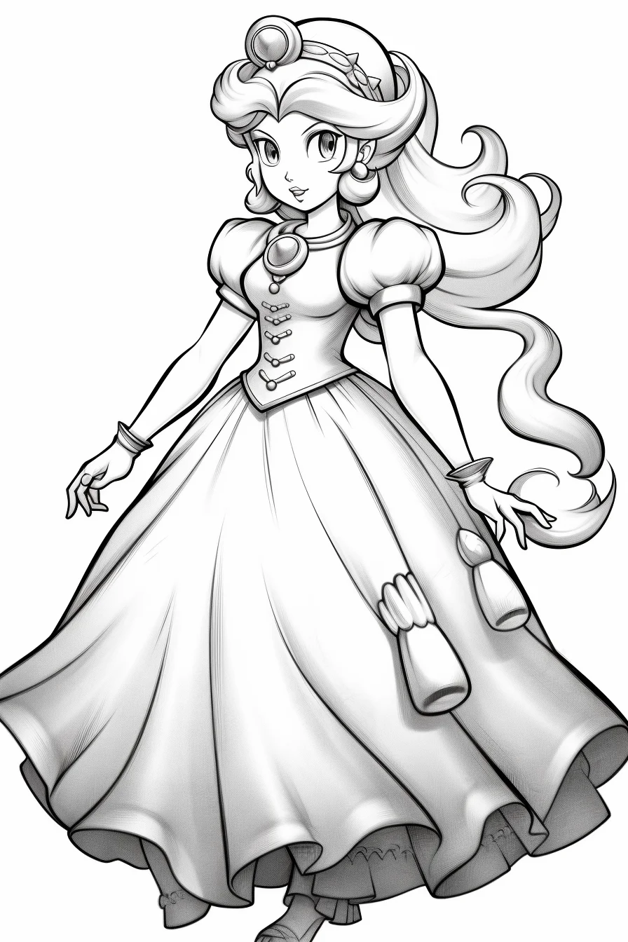 printable princess daisy coloring pages