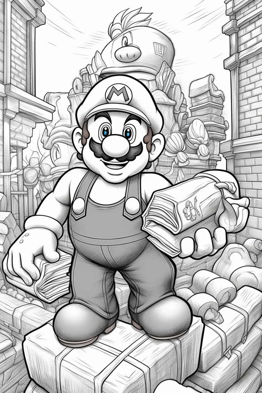 printable super bros movie colouring pages