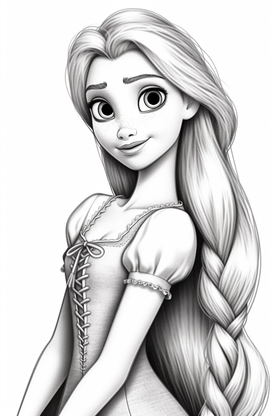 rapunzel disney princess coloring pages free