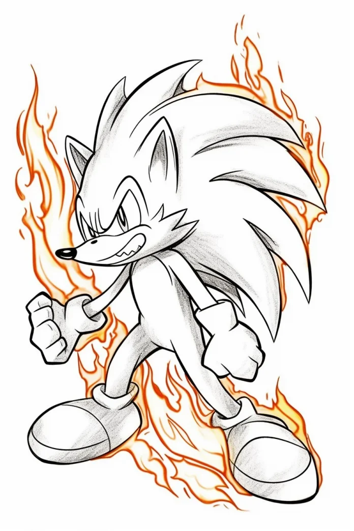 shadow sonic coloring pages printable