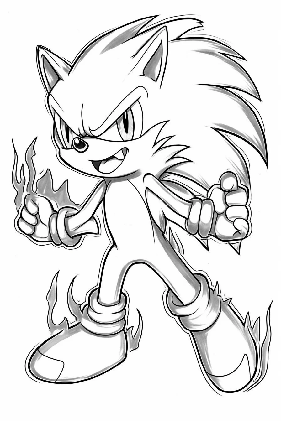 shadow sonic coloring pages