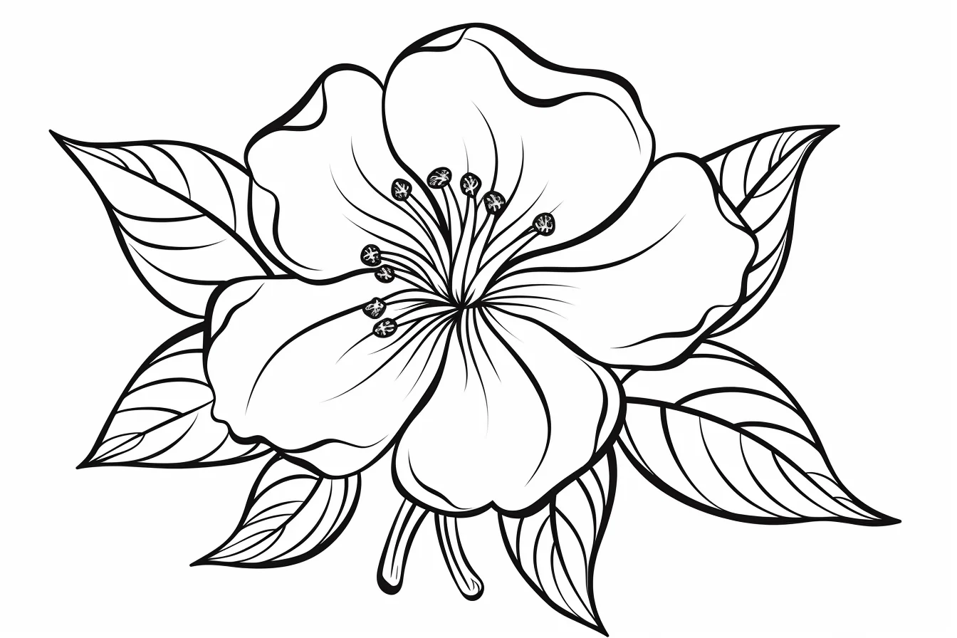 simple flower coloring pages for kids