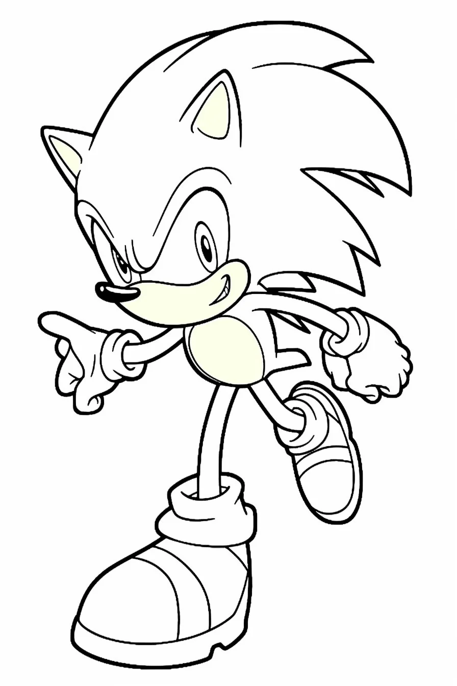 sonic coloring pages for kids