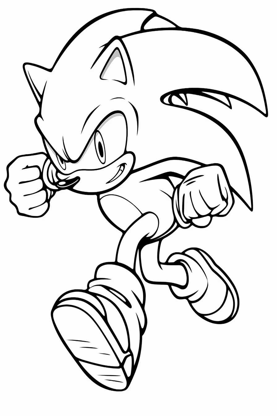 sonic coloring pages to print