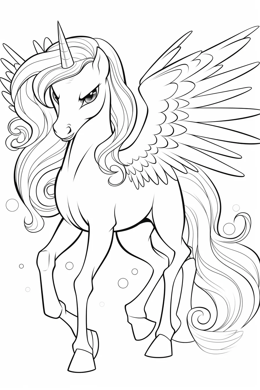 unicorn my little pony coloring pages for kids