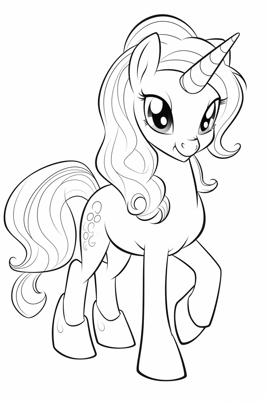 unicorn my little pony coloring pages rarity