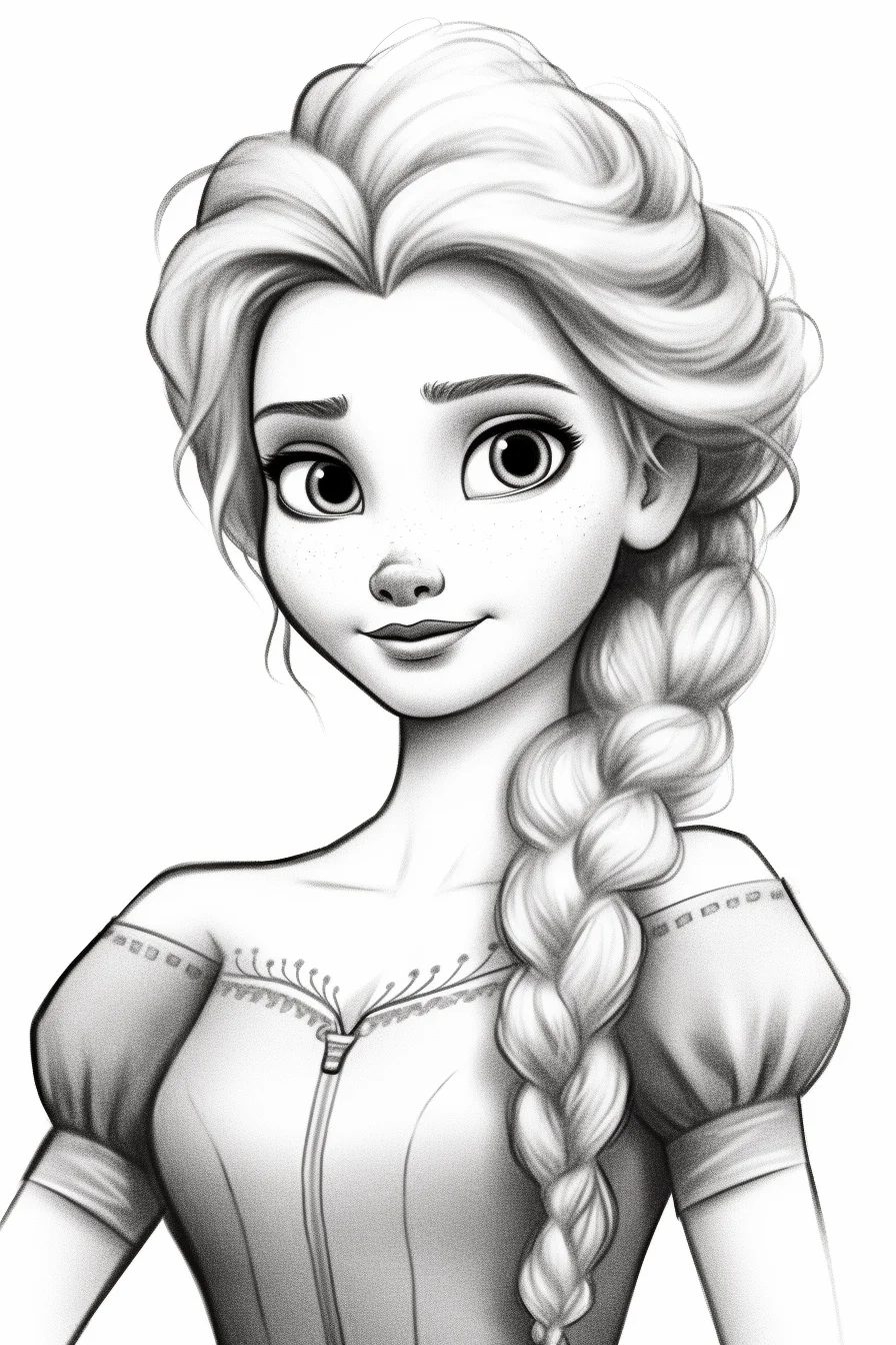 white frozen disney princess coloring pages