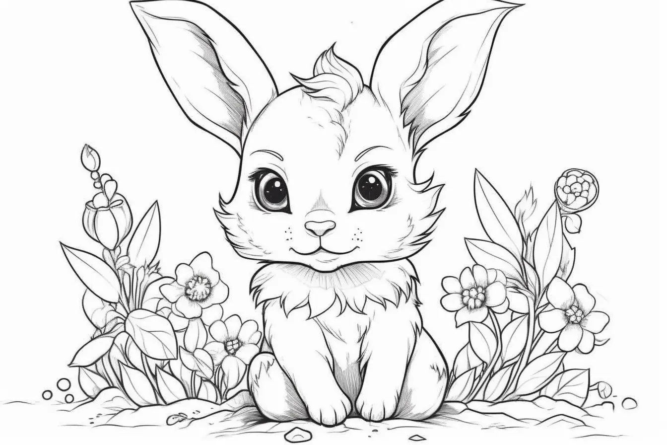 Baby Bunny Bunny Coloring Pages