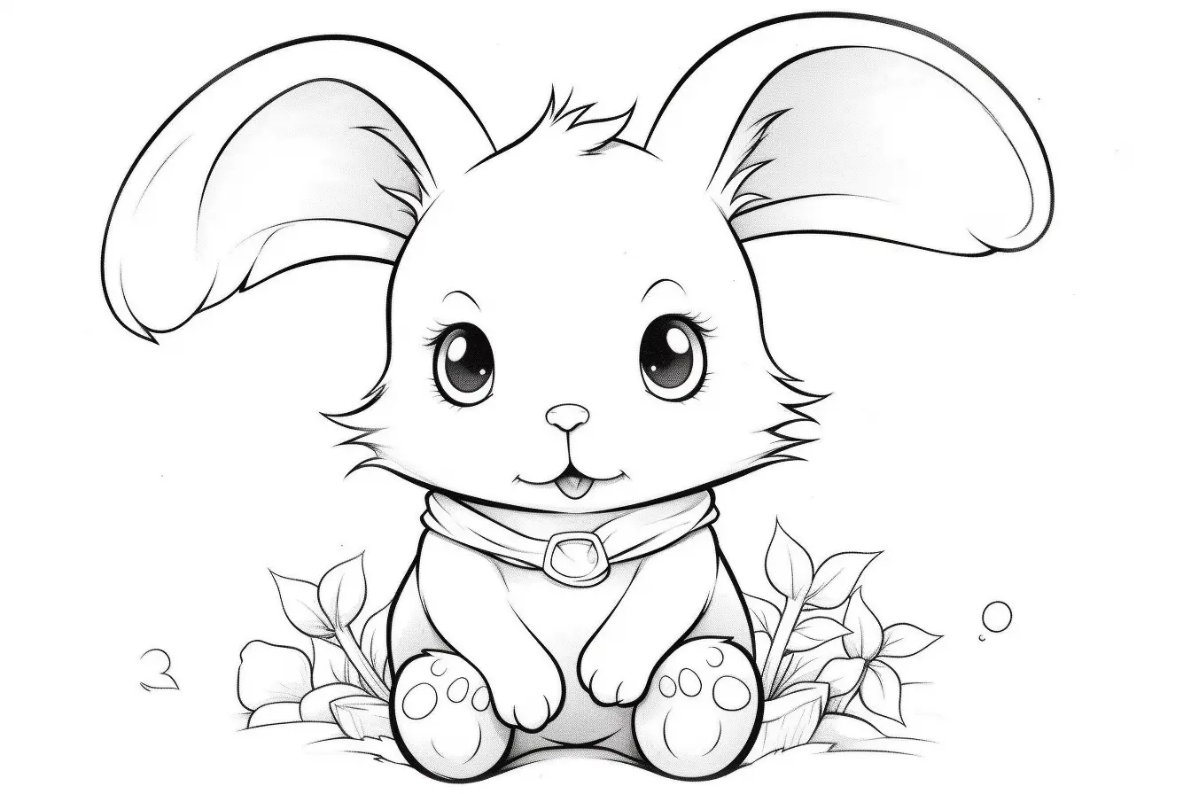 Baby Bunny Cute Bunny Coloring Pages