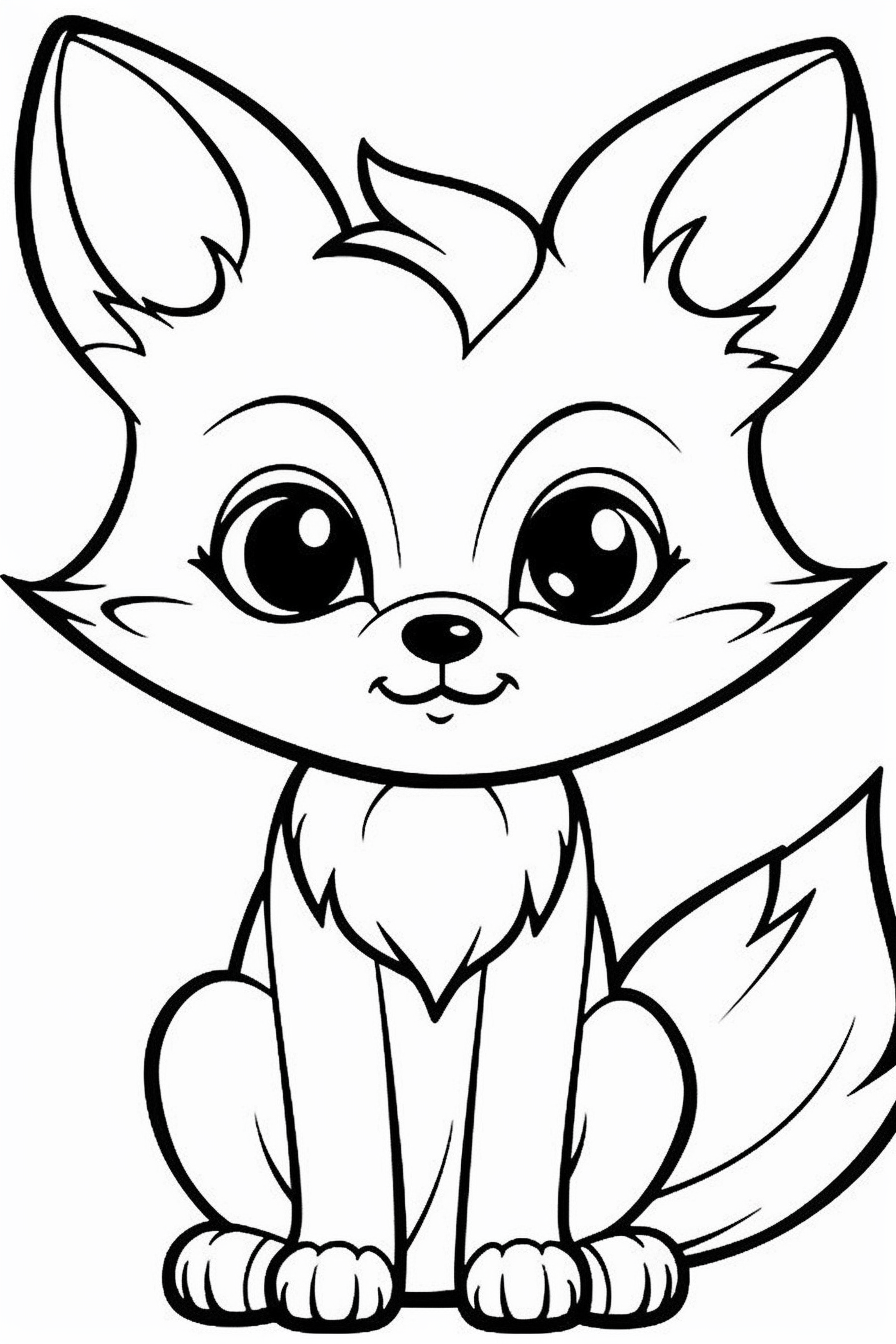 Cute Fox Coloring Pages