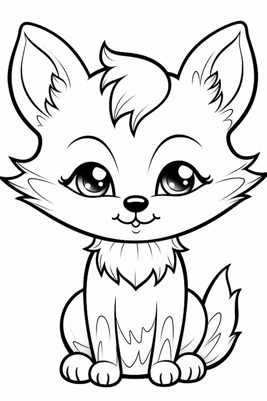 Detailed Fox Coloring Pages
