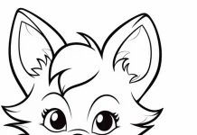 Easy Cute Fox Coloring Pages