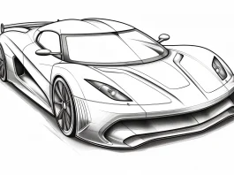 Sports car coloring pages