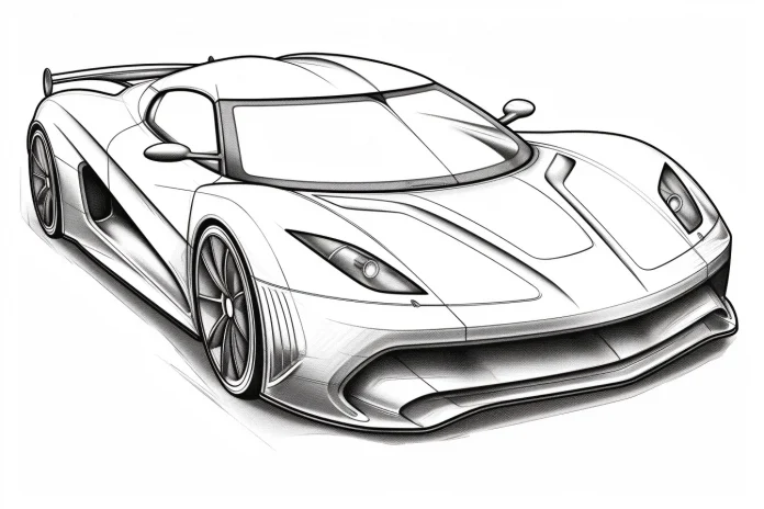 Sports car coloring pages
