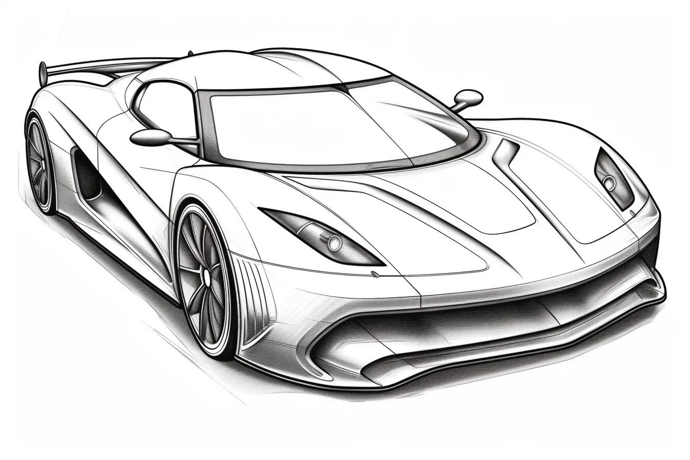 Free Printable Sports Car Coloring Pages 2024: Get Behind the Wheel