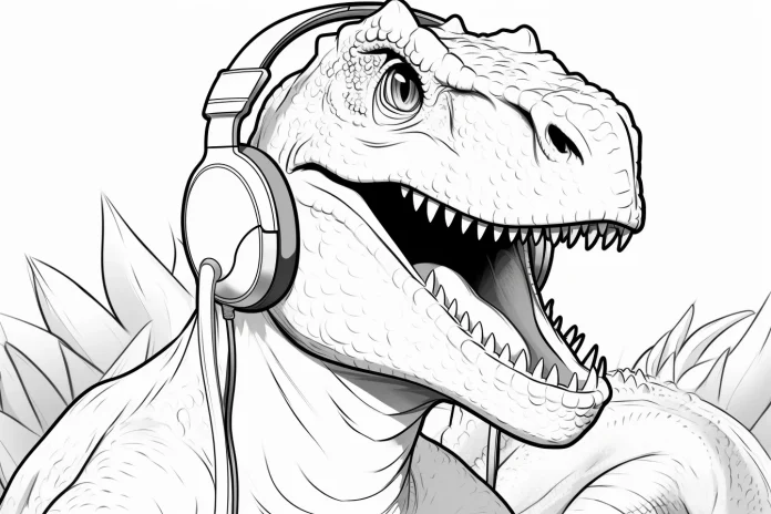 T Rex coloring page