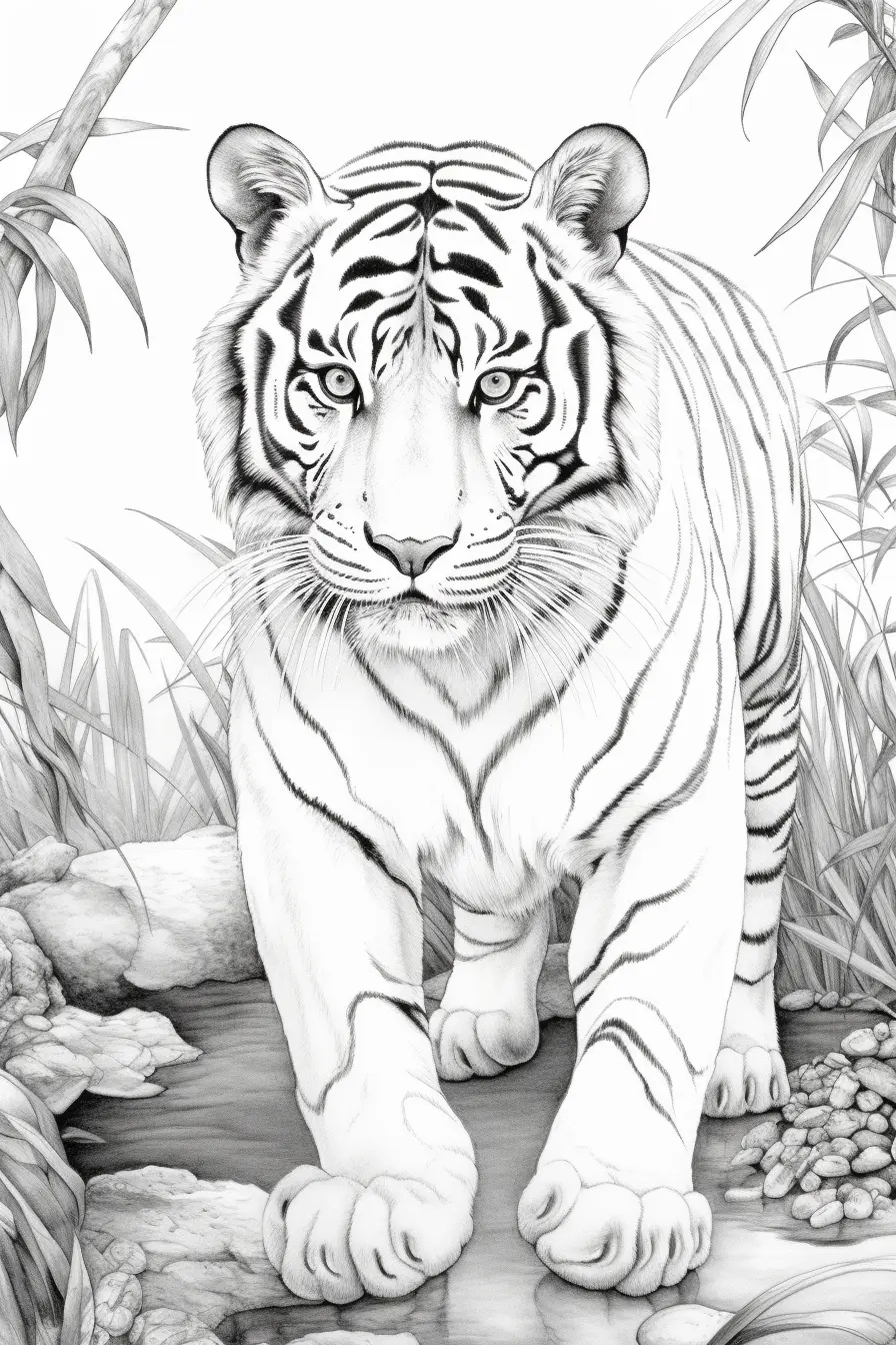 Tiger Family Coloring Pages