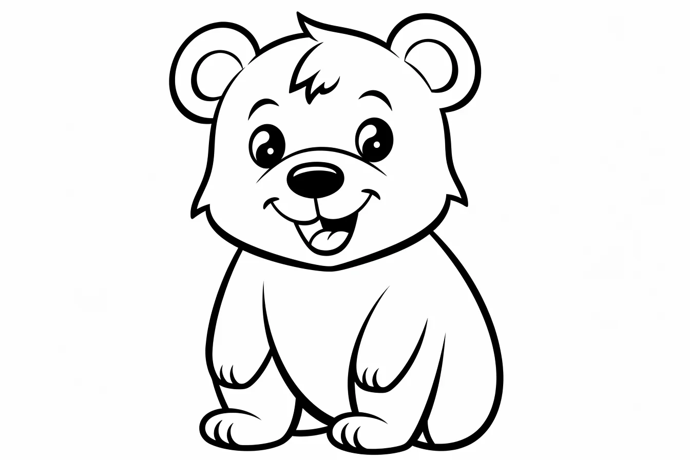 printable cute bear coloring pages