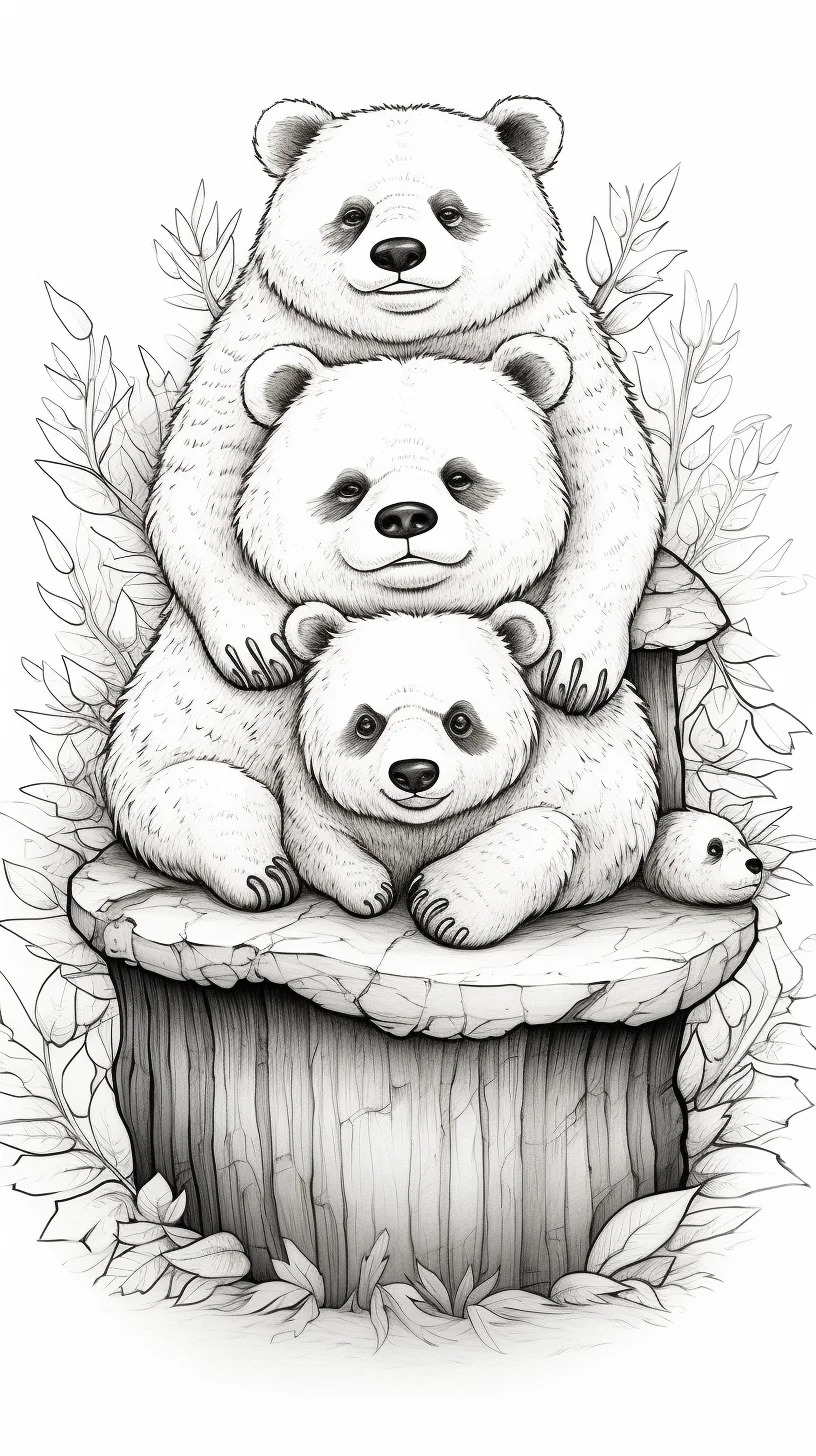 bear coloring pages for adults