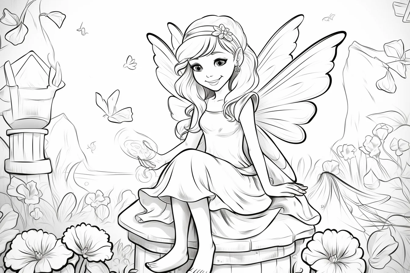 beautiful fairy coloring pages