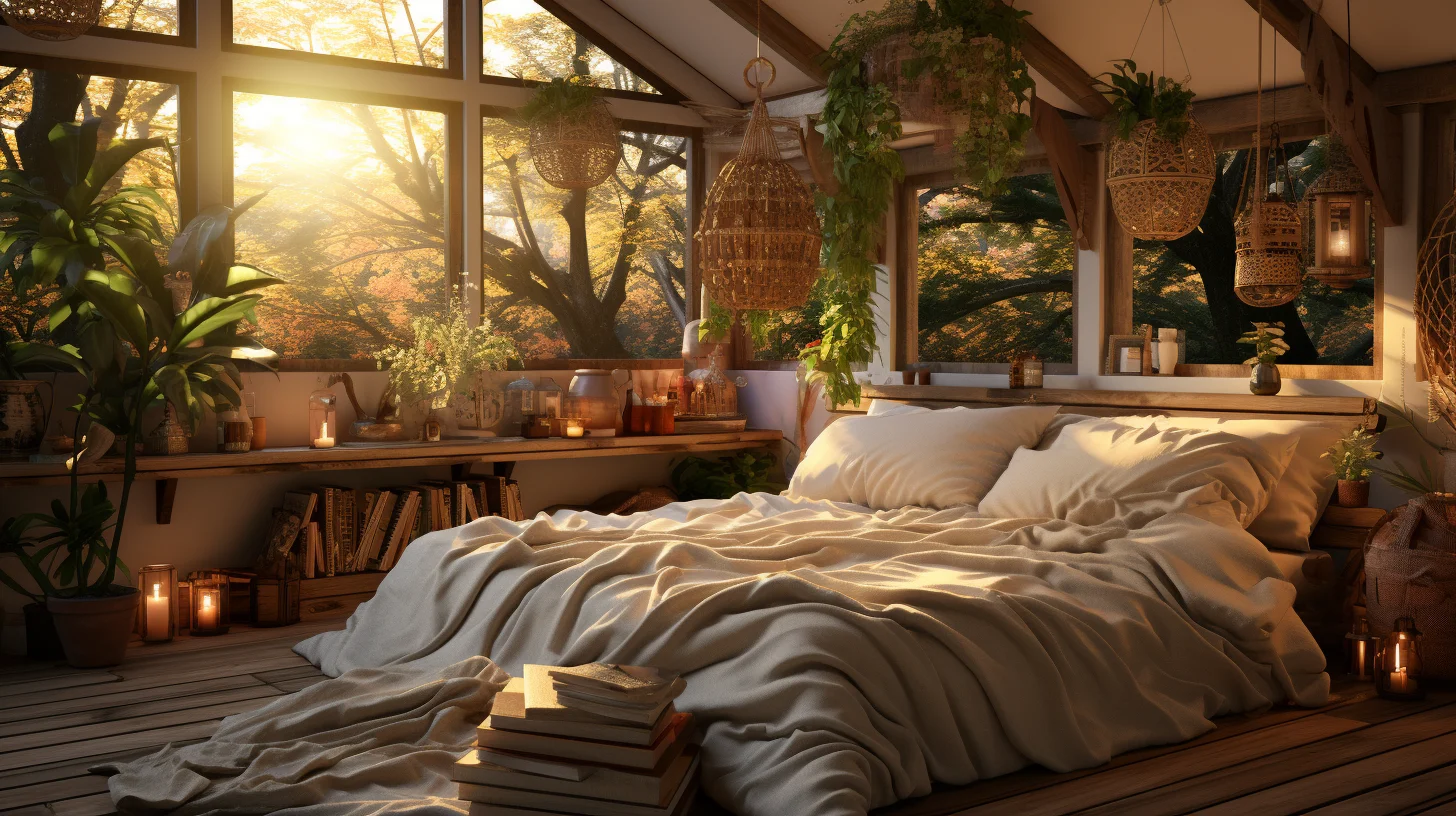 boho master bedroom