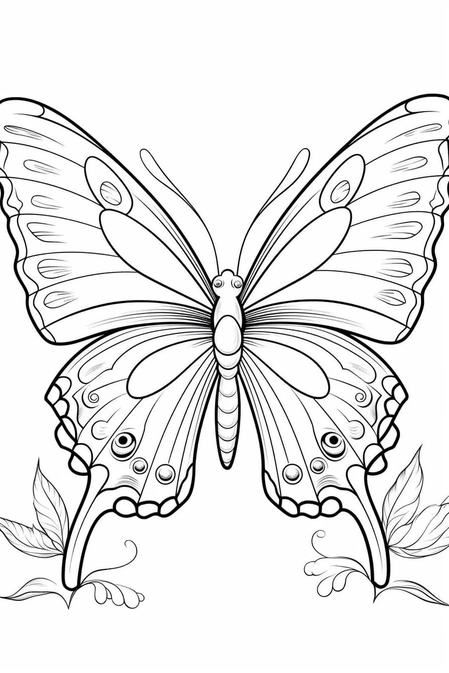 butterfly coloring pages easy
