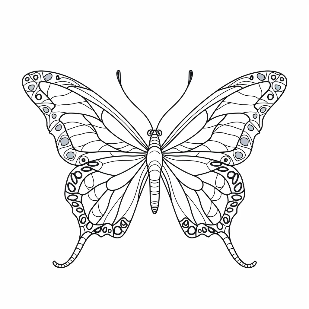butterfly coloring pages for adults easy