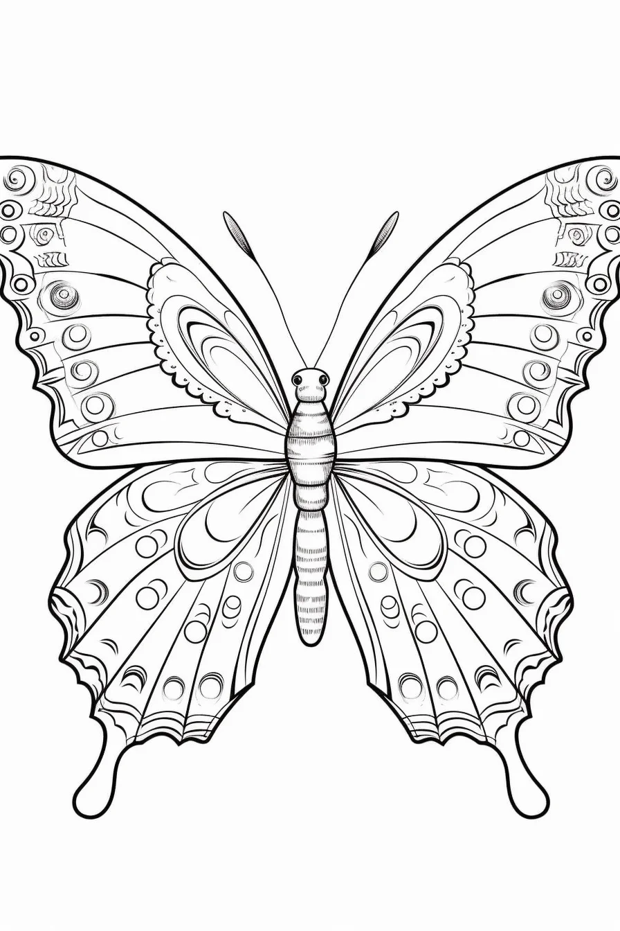 butterfly coloring pages for kids animals