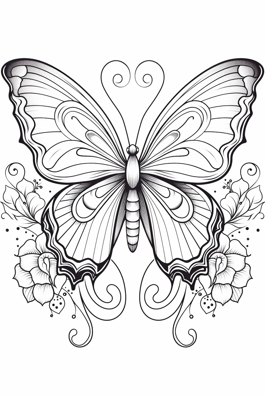 butterfly coloring pages for kids