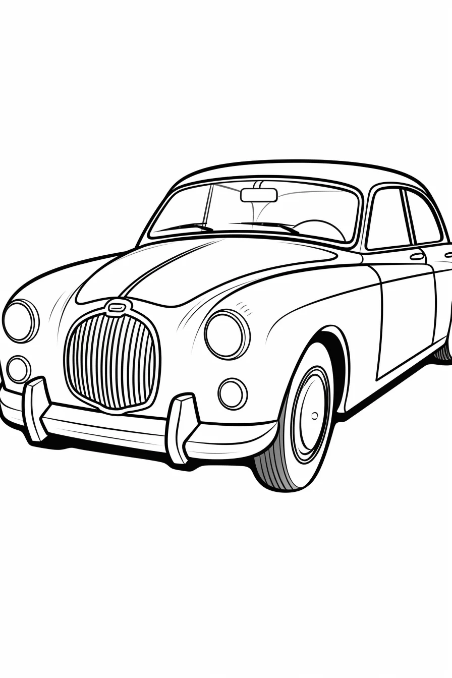 car coloring pages for kids