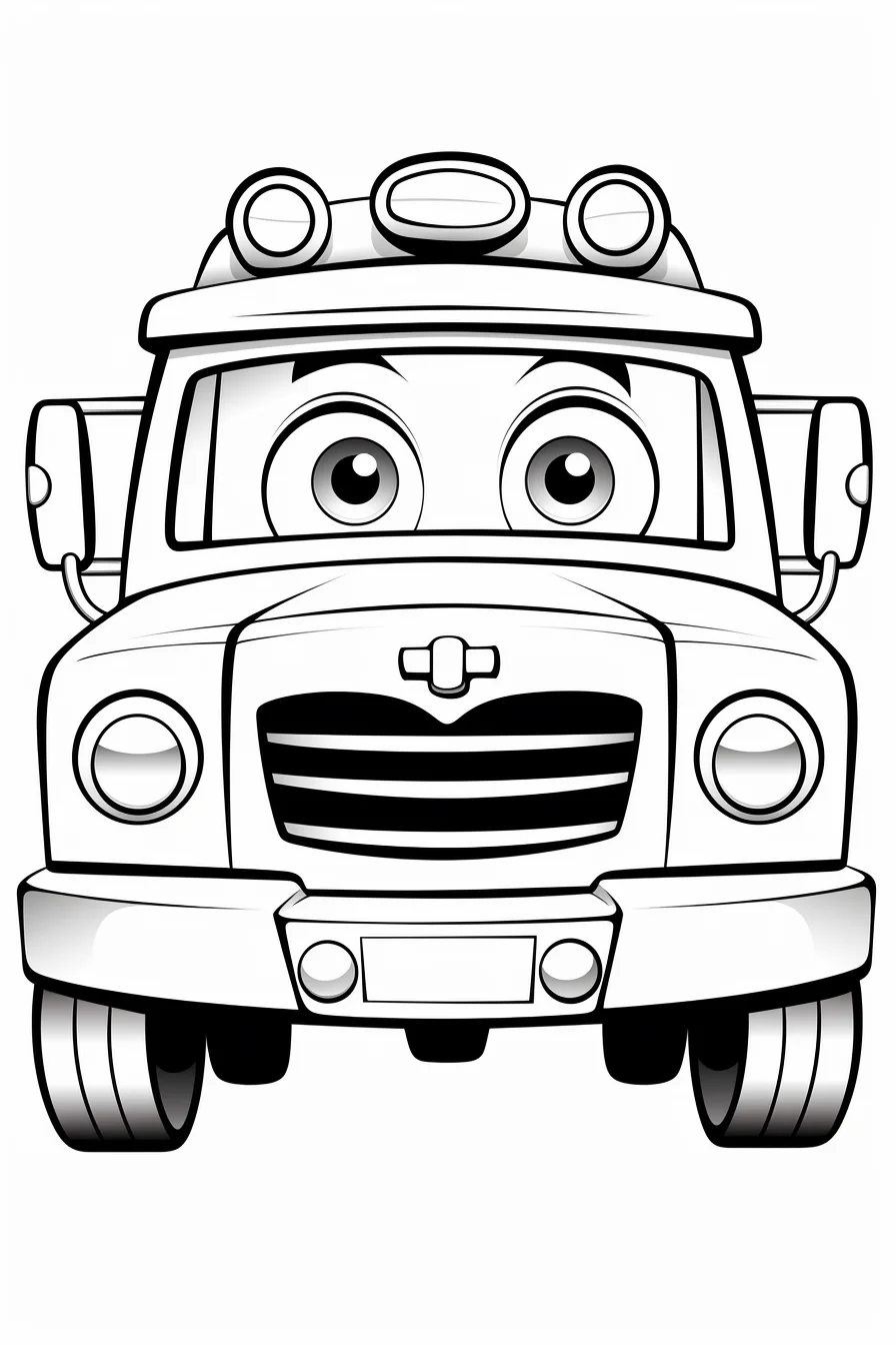 car coloring pages for toddlers