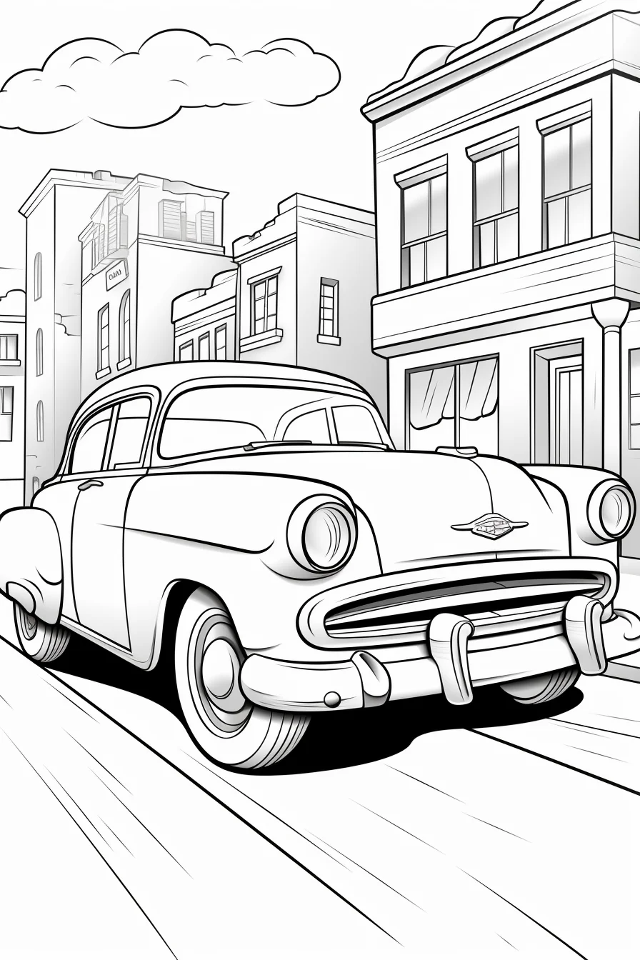 car coloring sheets free printable