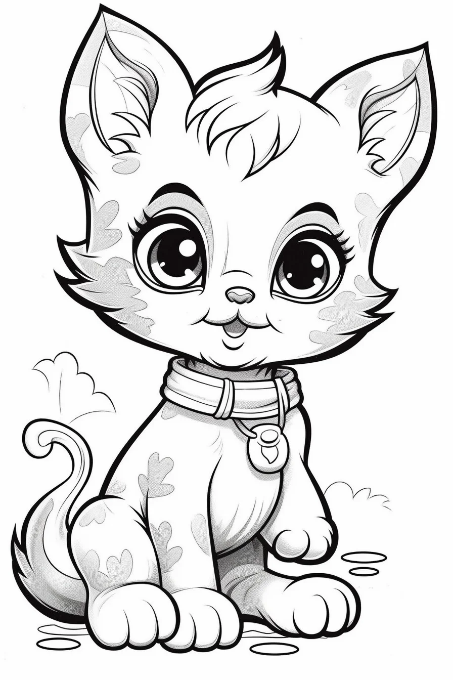 happy cat coloring pages printable