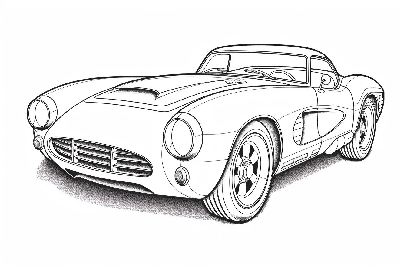 classic car sports car coloring pages free printable