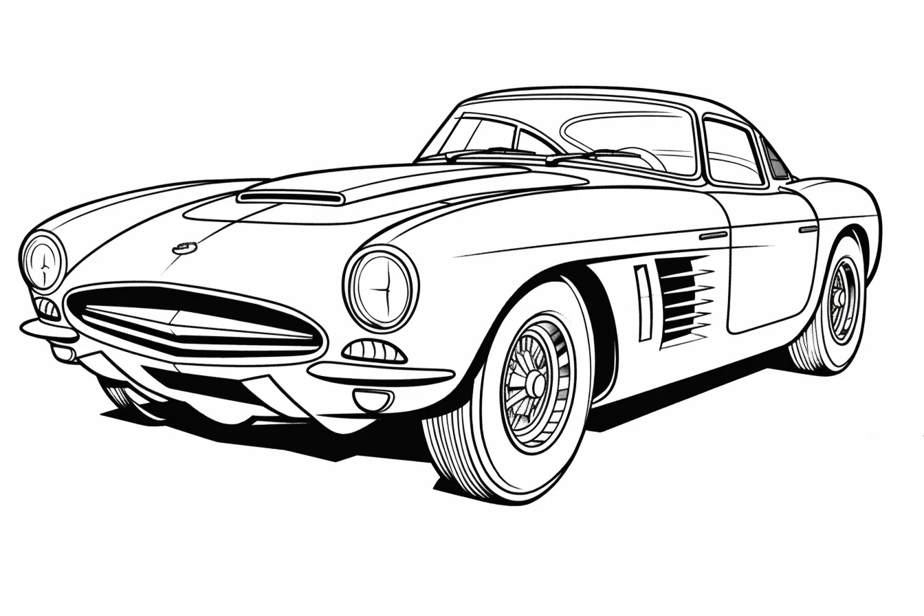 classic car sports car coloring pages printable